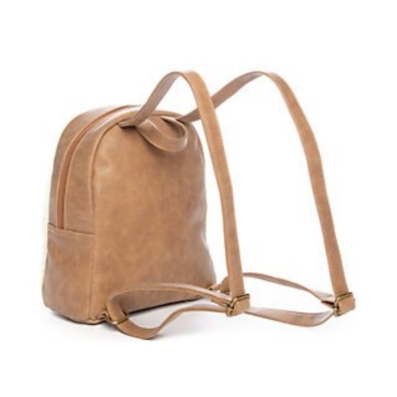 Mini Shearling Trim Backpack - Picture 2 of 3